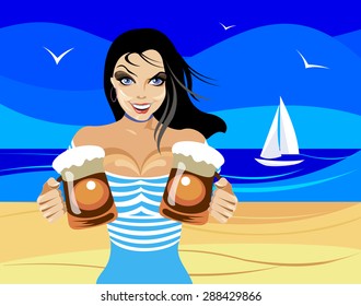 Girl with beer