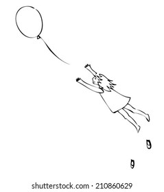 girl behind the ball flies