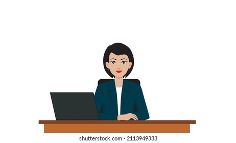 Mädchen auf weißem Hintergrund hinter dem Vektordesign