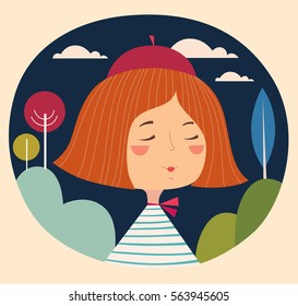 Girl with a beret
