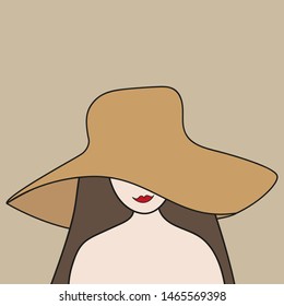 Girl in a big hat