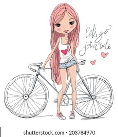 girl with bike 