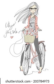 girl with bike 