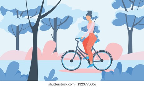 Girl biking in bike