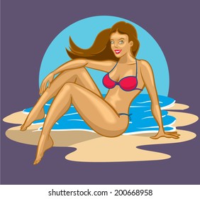 Girl in bikini