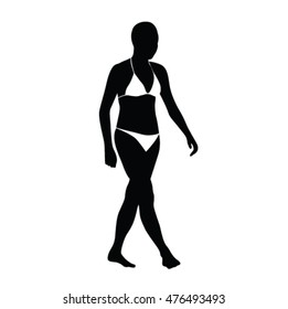 girl in a bikini vector silhouette