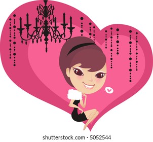 chica de negro