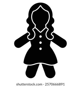 Girl black and white silhouette in a dress