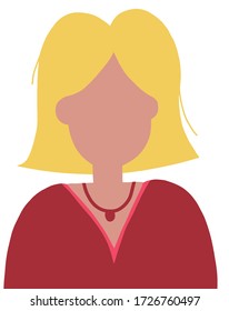 girl. blonde. Illustration. vector. Portrait