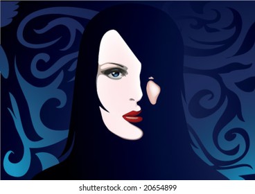 Girl in blue