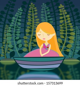 girl in a boat