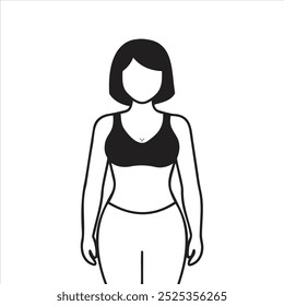 Girl body shape silhouette vector 