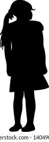 a girl body silhouette vector