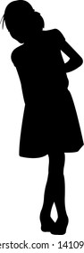 Girl Body Silhouette Vector Stock Vector (Royalty Free) 1410912404 ...