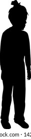 a girl body silhouette vector