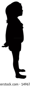 a girl body silhouette vector