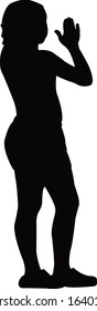 a girl body silhouette vector
