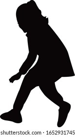 a girl body silhouette vector