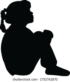 a girl body silhouette vector