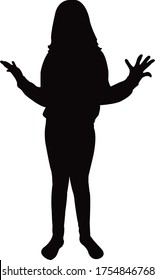 a girl body silhouette vector