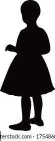 a girl body silhouette vector