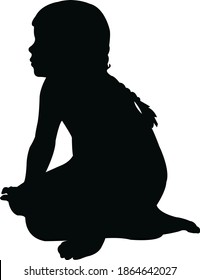 a girl body silhouette vector