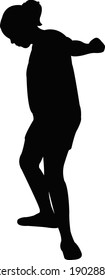 A Girl Body Silhouette Vector