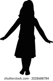 a girl body silhouette vector