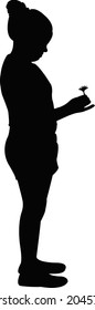 a girl body silhouette vector