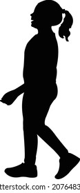 a girl body silhouette vector