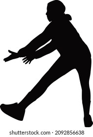 a girl body silhouette vector