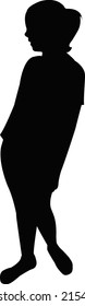 a girl body silhouette vector