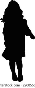 Girl Body Silhouette Vector Stock Vector (Royalty Free) 2208550821 ...