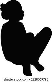 a girl body silhouette vector