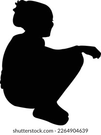 a girl body silhouette vector