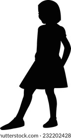 a girl body silhouette vector