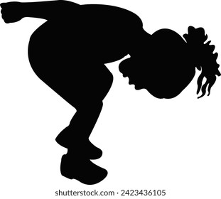 a girl body silhouette vector