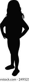 a girl body silhouette vector