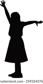 a girl body silhouette vector