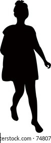 a girl body silhouette vector