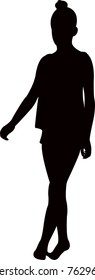 a girl body, silhouette vector