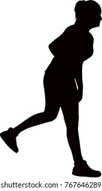 girl body si?houette vector