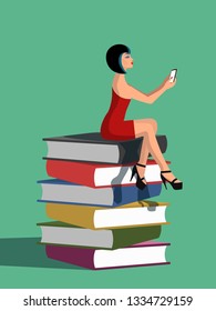 Girl and book