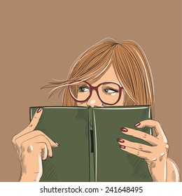 girl with book