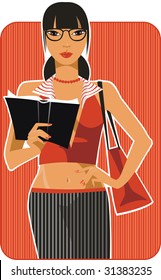 Girl with the book