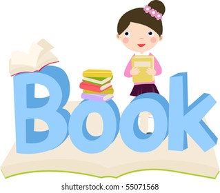 girl and book