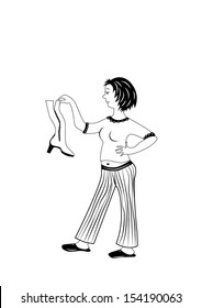 girl with a boot