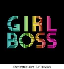 Girl Boss Gradient Abstract,Graphic Design Print T-shits Fashion,vector,poster,card