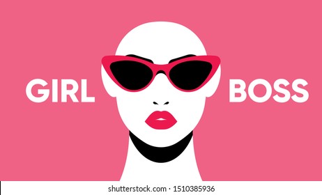 Girl Boss. Portrait of an independent confident business woman girl.