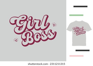 Girl boss t shirt design